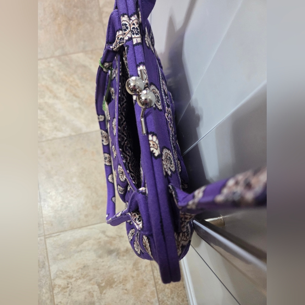 Vera Bradley Alice Simply Violet Kisslock Shoulder Bag NWT - Picture 6 of 14
